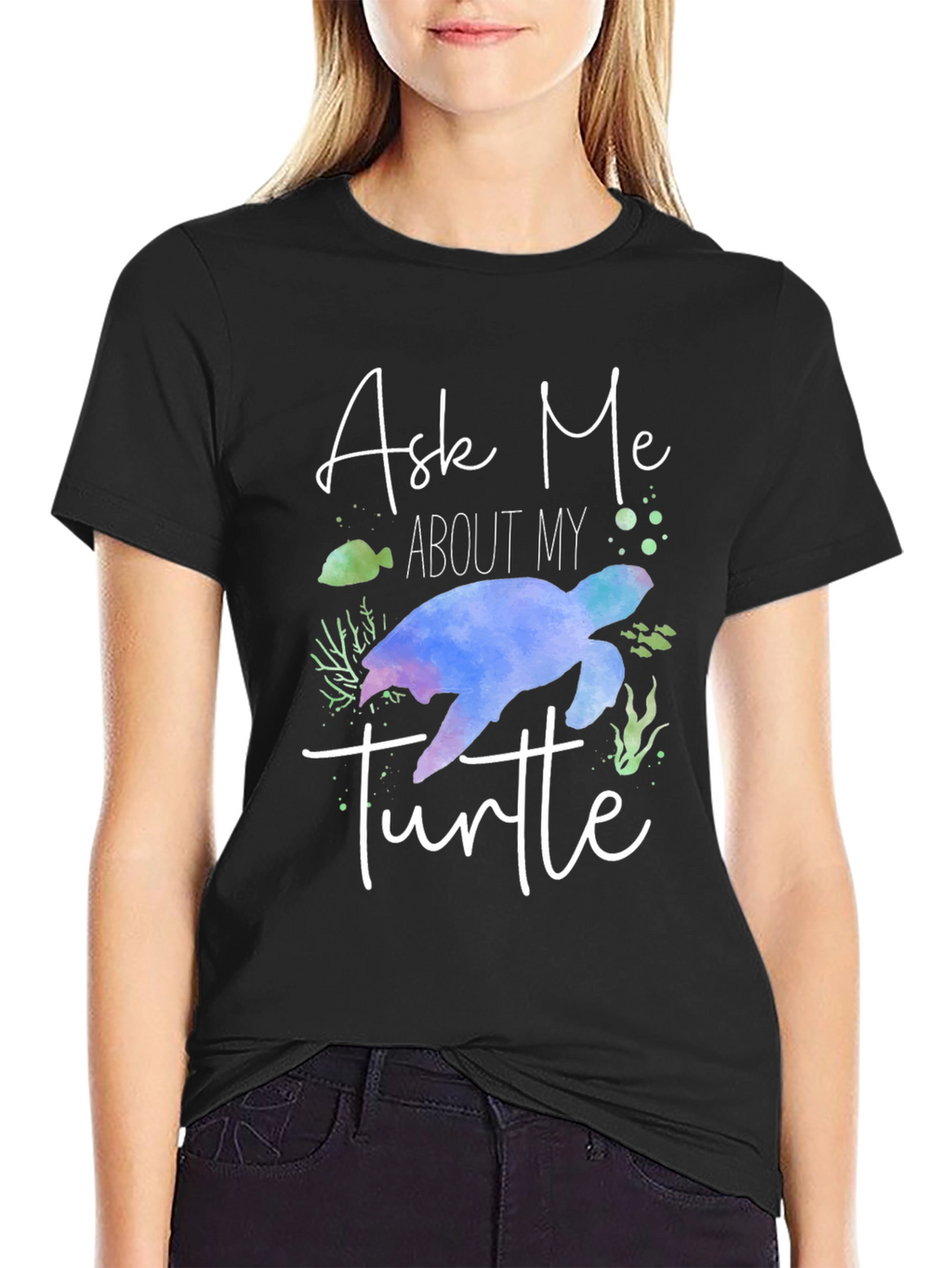 Ask Me About My Turtle Graphic Tee