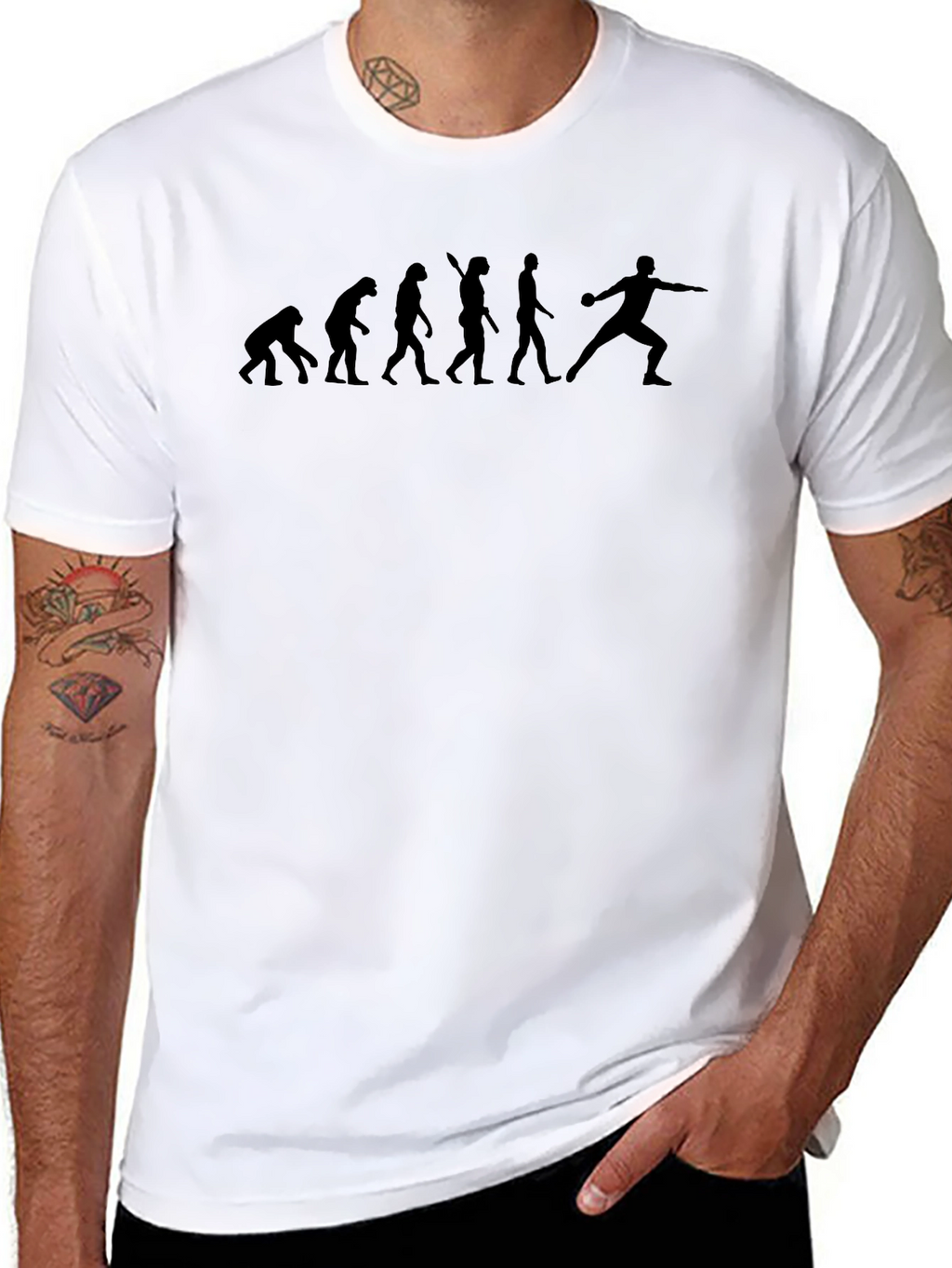 Evolution of Fencing T-Shirt - Black Graphic Tee