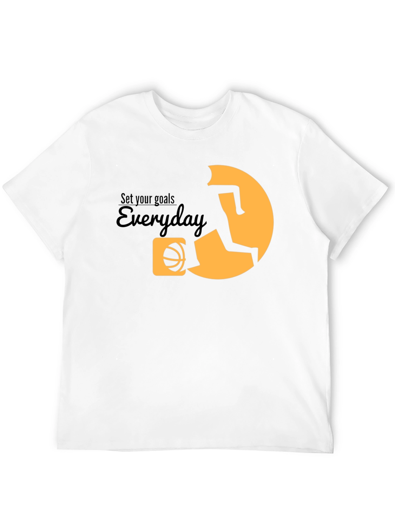 Set Your Goals Everyday Black Graphic Tee