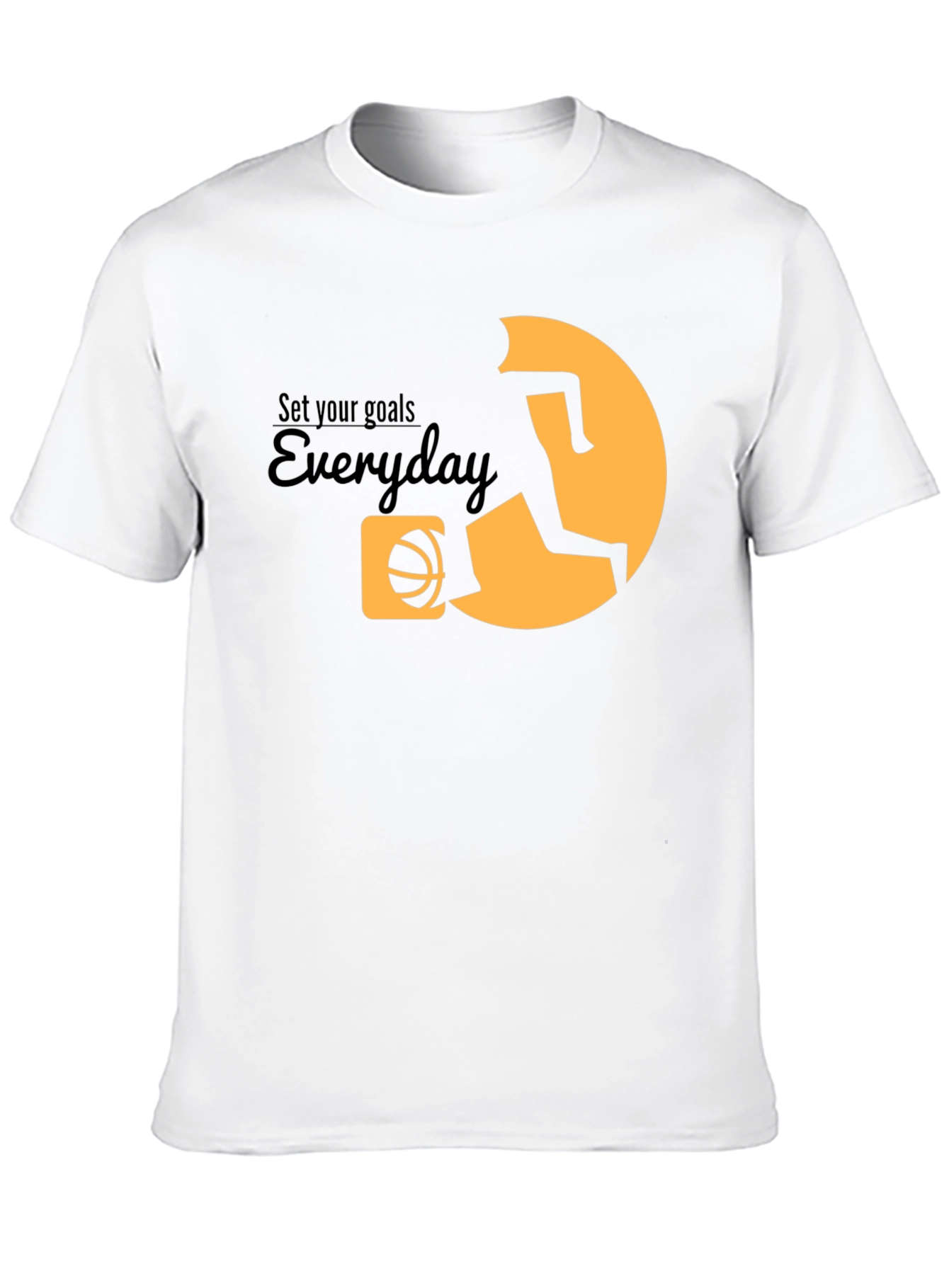 Set Your Goals Everyday Black Graphic Tee