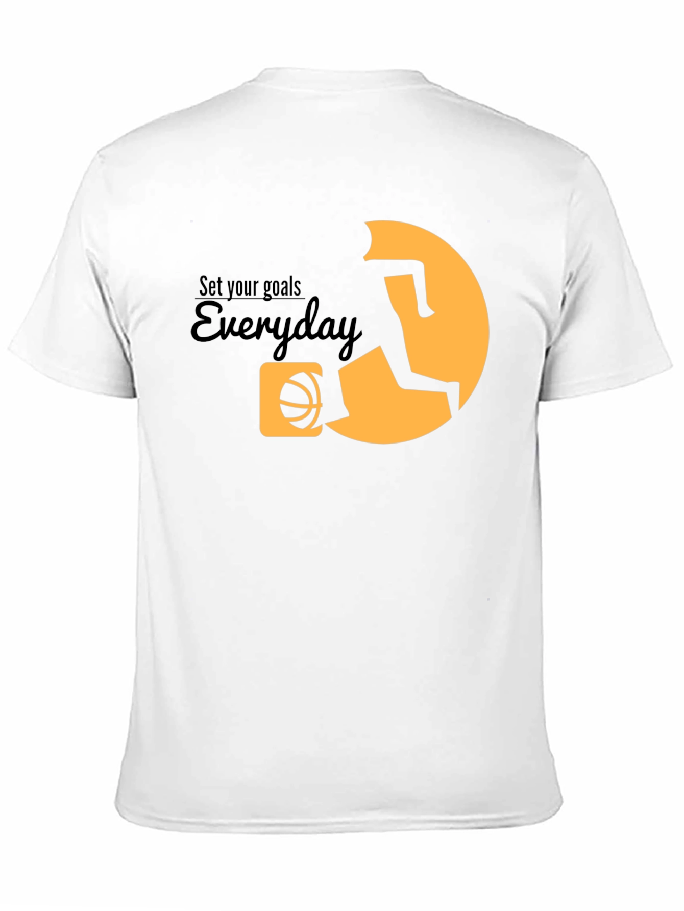 Set Your Goals Everyday Black Graphic Tee