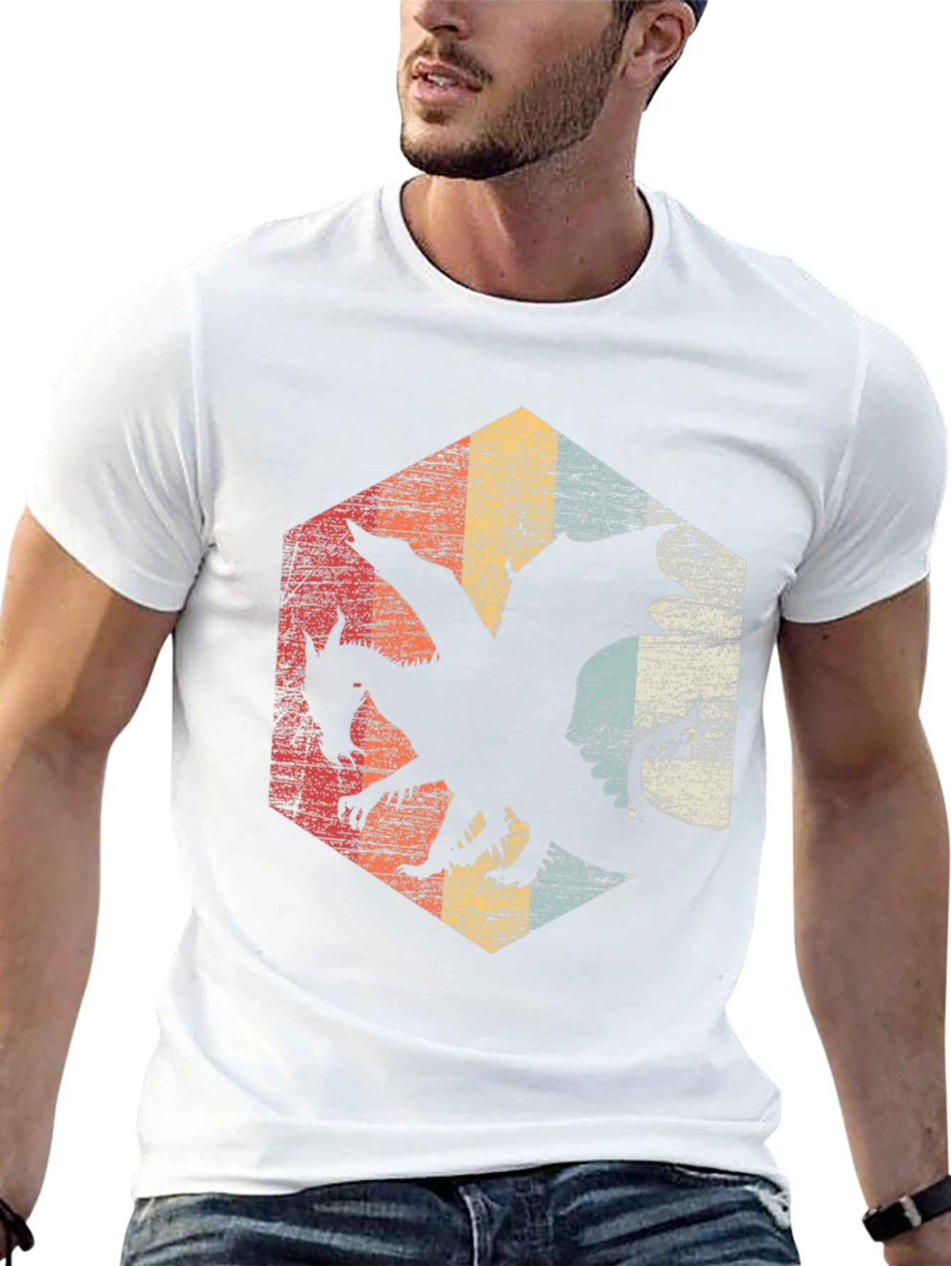 Retro Dragon Hexagon Tee