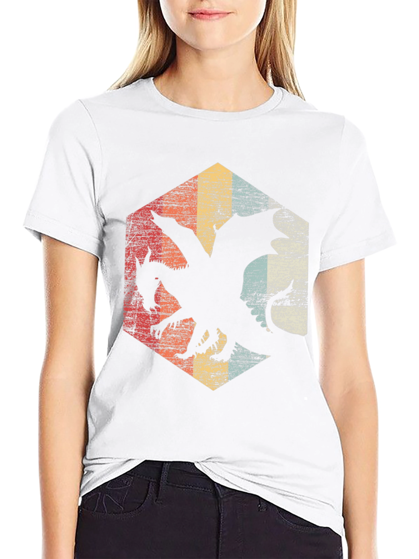 Retro Dragon Hexagon Tee