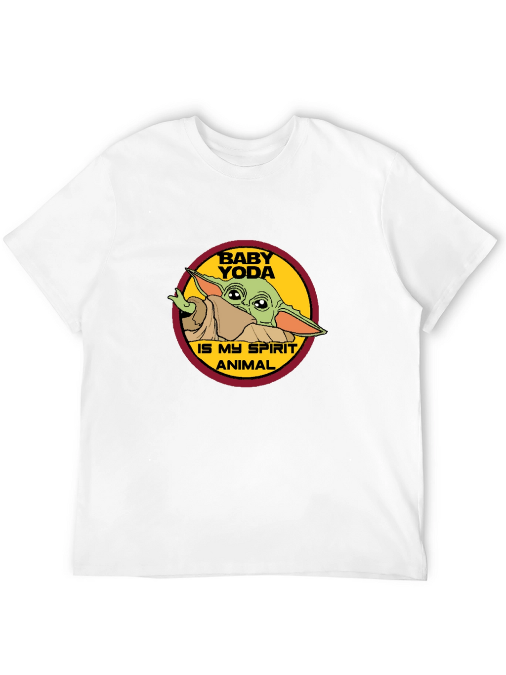 Baby Yoda Spirit Animal Black T-Shirt