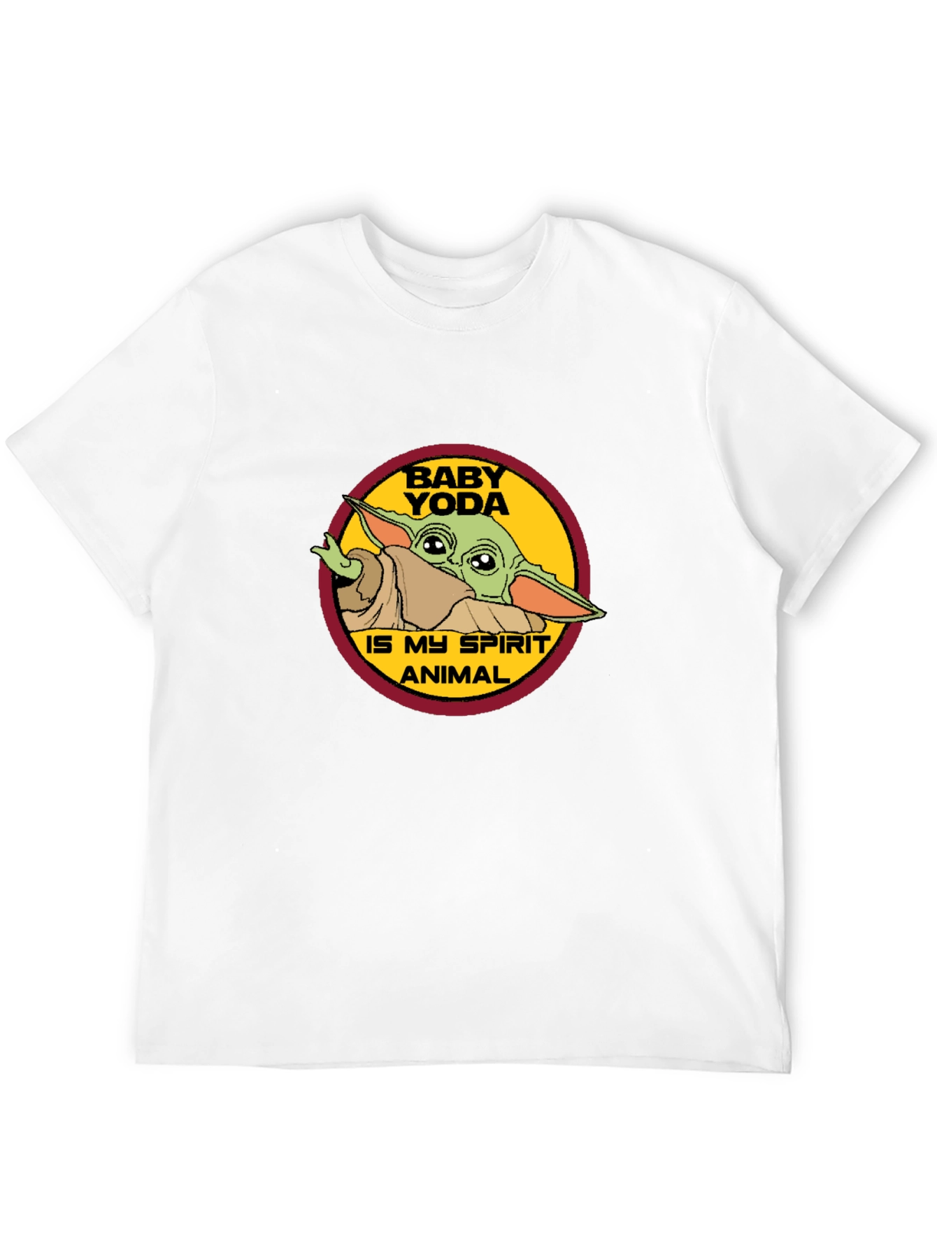 Baby Yoda Spirit Animal Black T-Shirt
