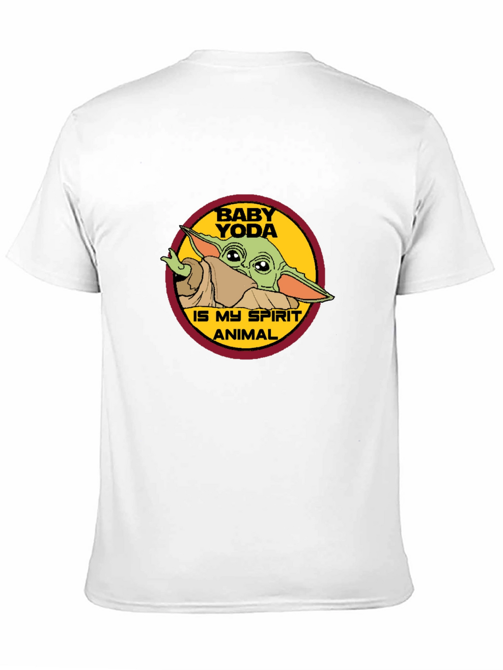 Baby Yoda Spirit Animal Black T-Shirt
