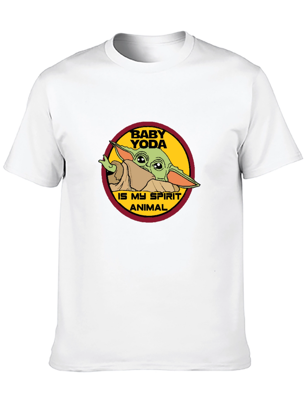 Baby Yoda Spirit Animal Black T-Shirt
