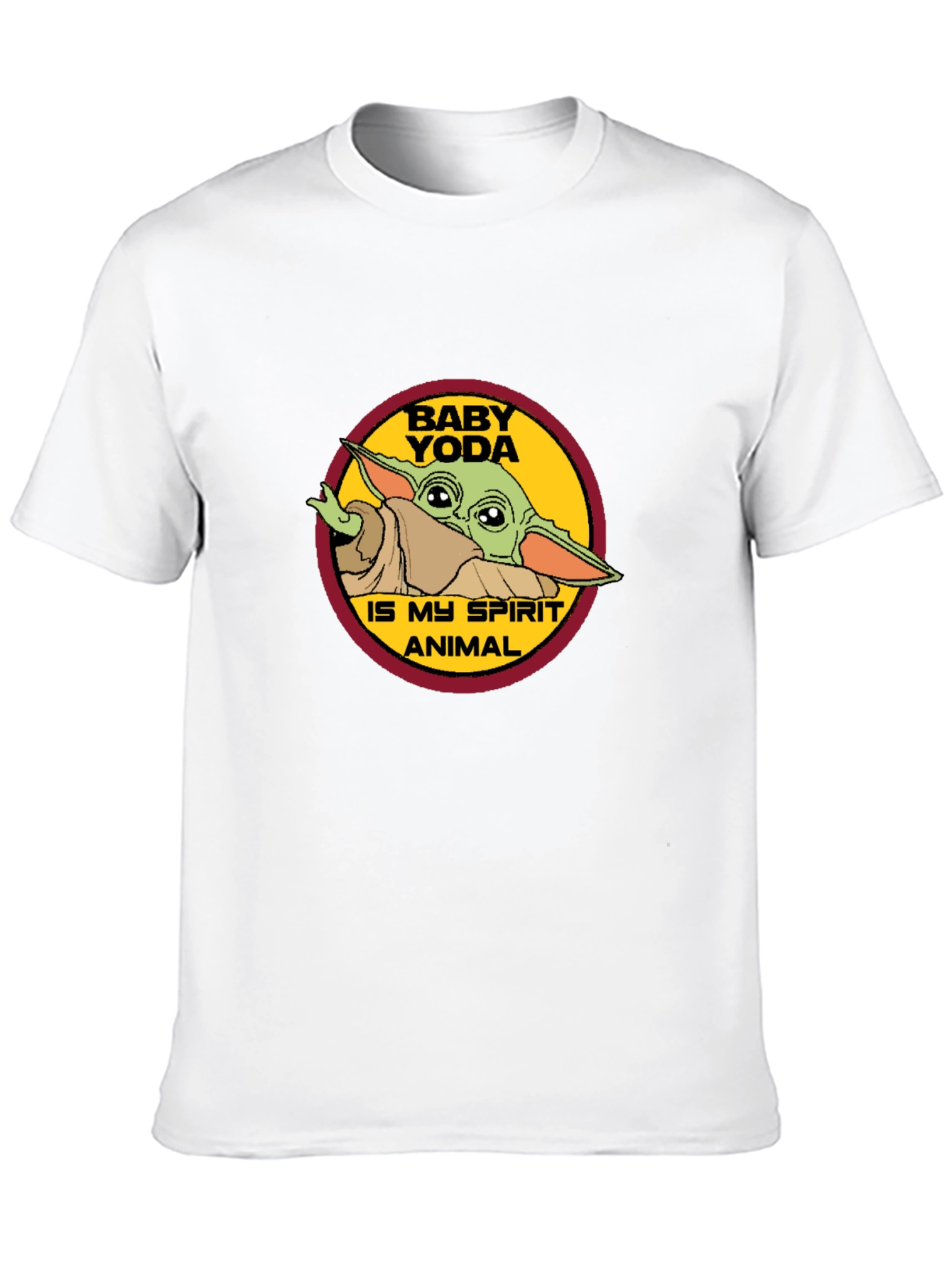 Baby Yoda Spirit Animal Black T-Shirt