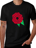 Rose Graphic Black Tee