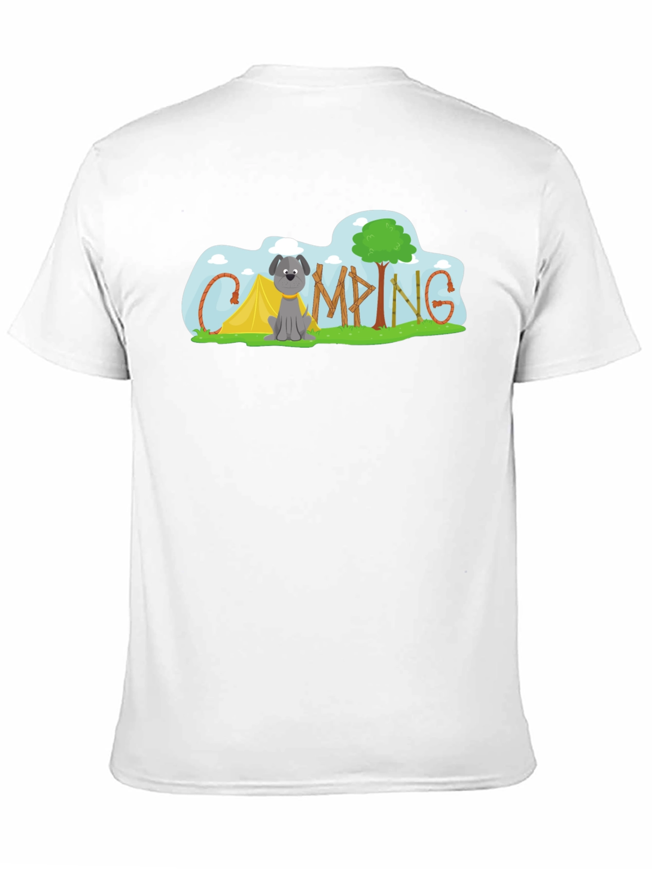 Camping Dog Tee - Adventure Awaits!