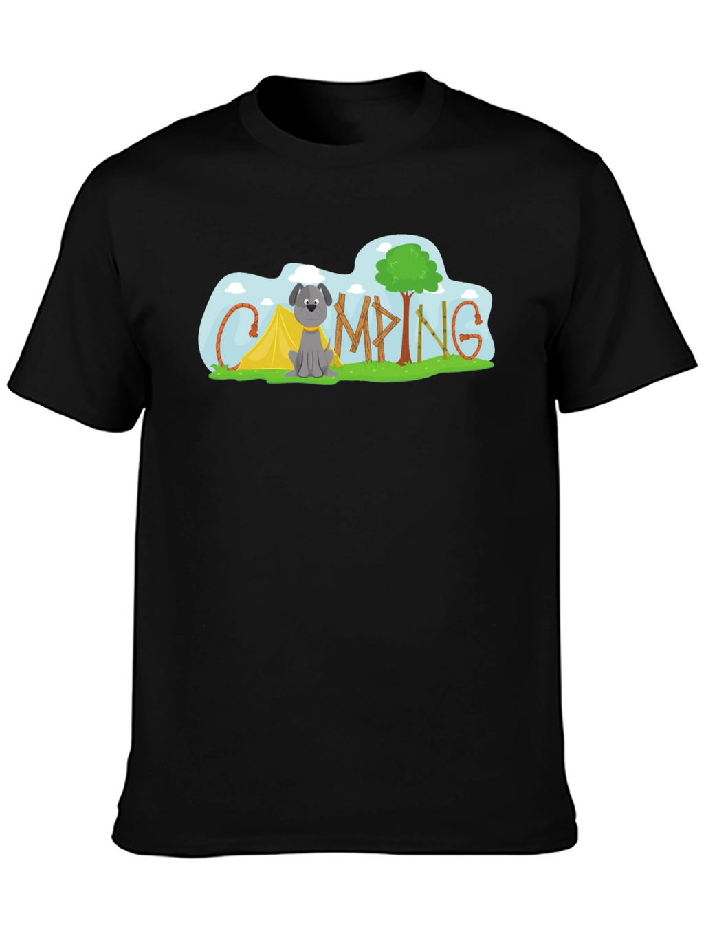 Camping Dog Tee - Adventure Awaits!