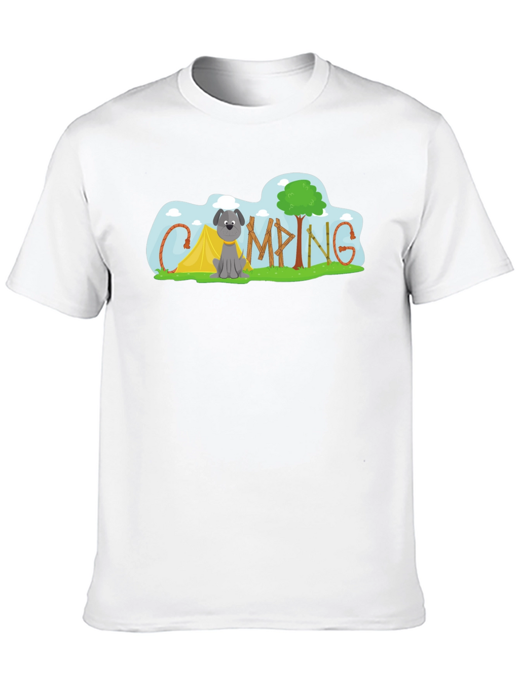 Camping Dog Tee - Adventure Awaits!