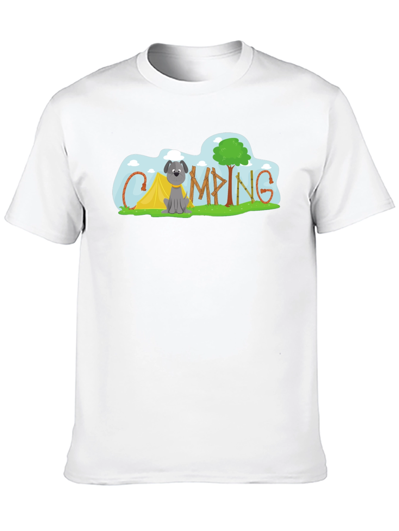 Camping Dog Tee - Adventure Awaits!