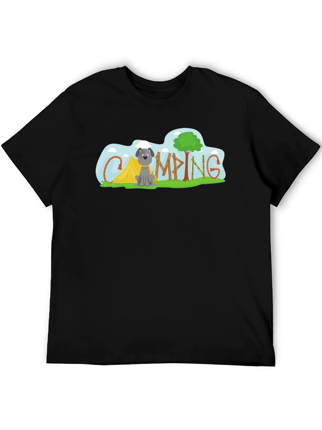 Camping Dog Tee - Adventure Awaits!