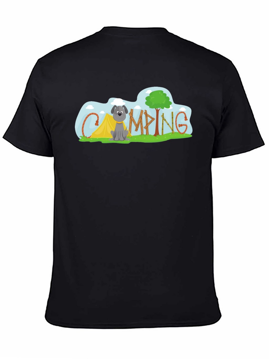Camping Dog Tee - Adventure Awaits!