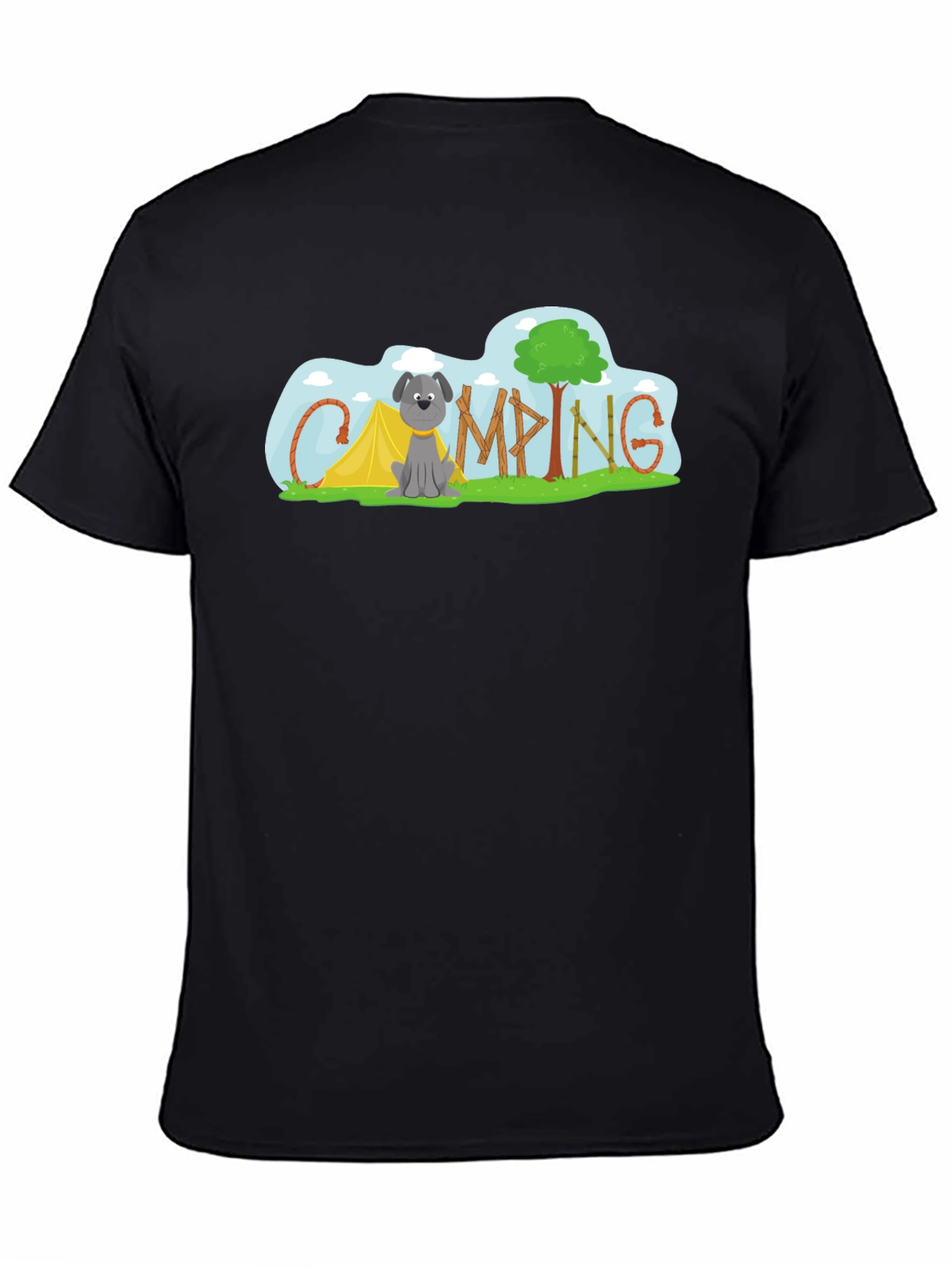 Camping Dog Tee - Adventure Awaits!