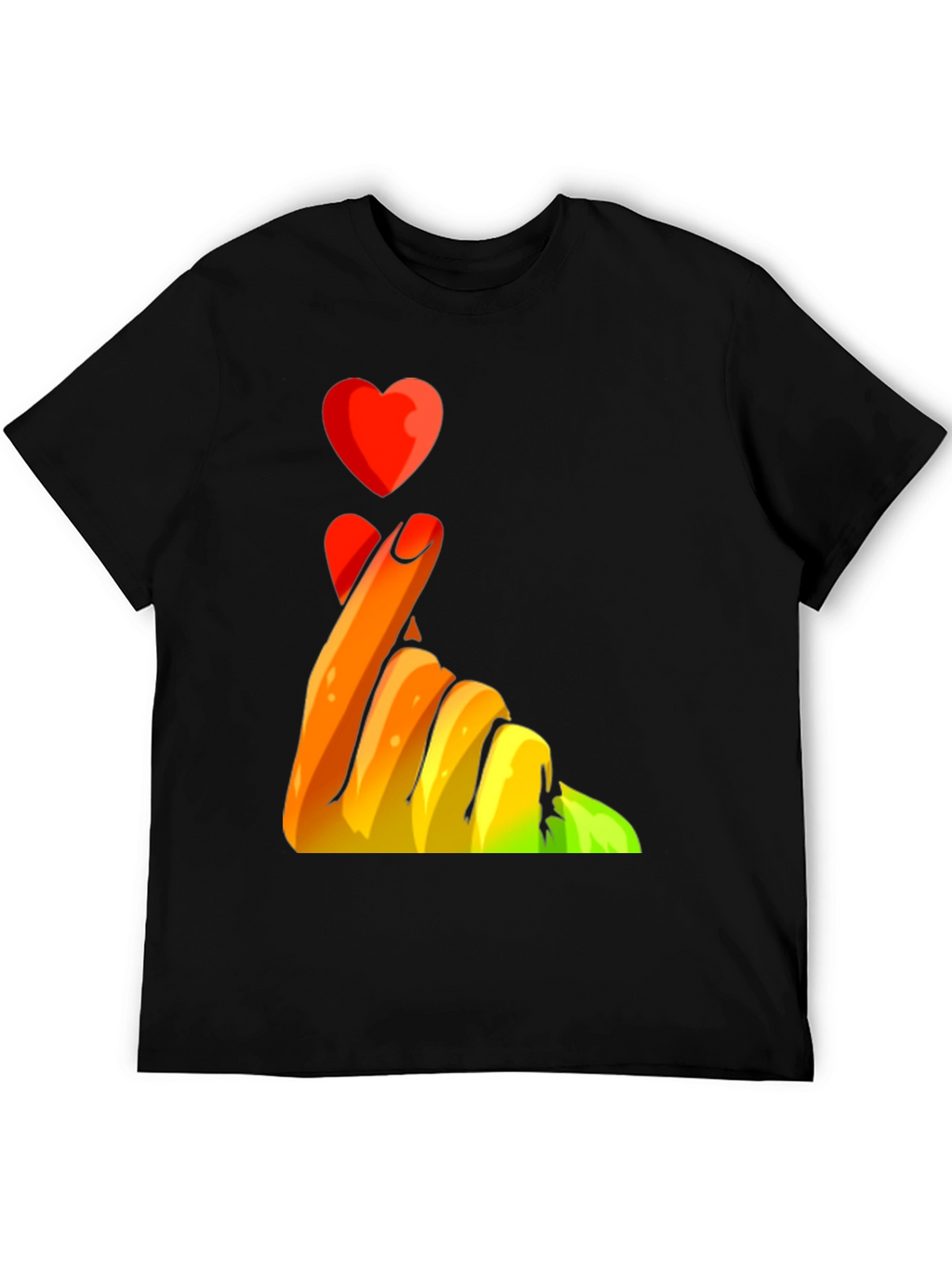 Heart Fingers Graphic Tee - Express Your Love!