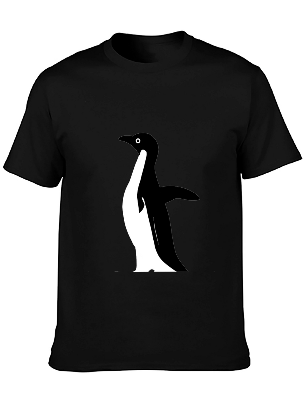 Mens Black Penguin Graphic T-Shirt