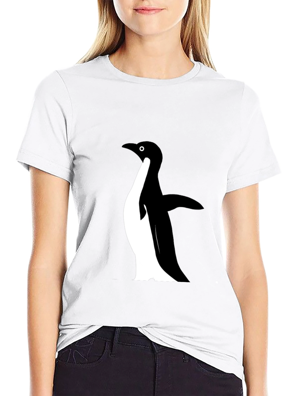 Mens Black Penguin Graphic T-Shirt