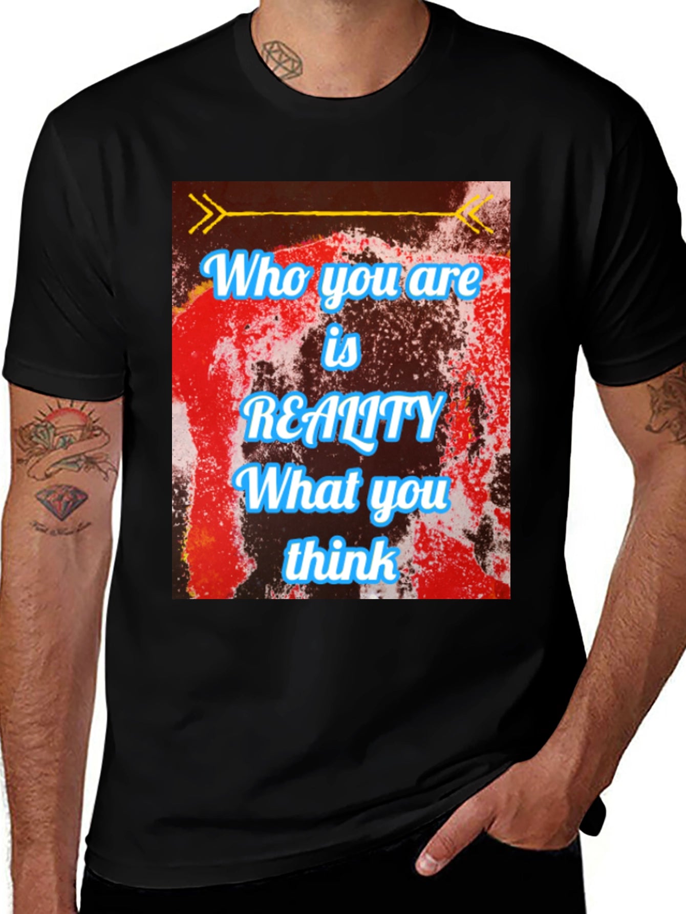Reality Thought T-Shirt - Black Cotton Blend