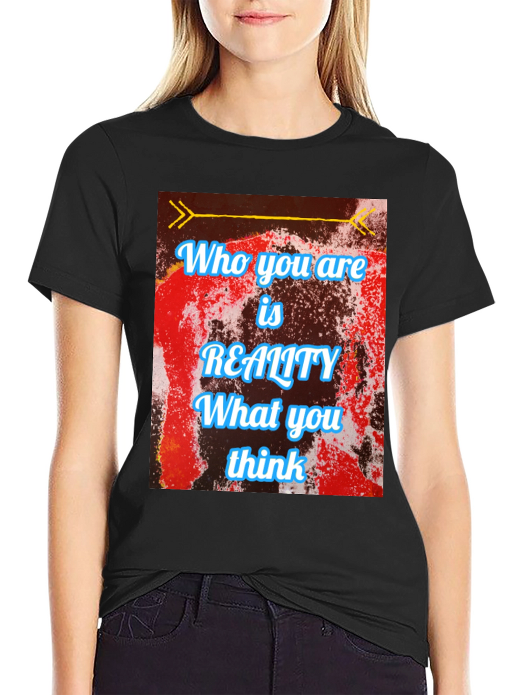 Reality Thought T-Shirt - Black Cotton Blend