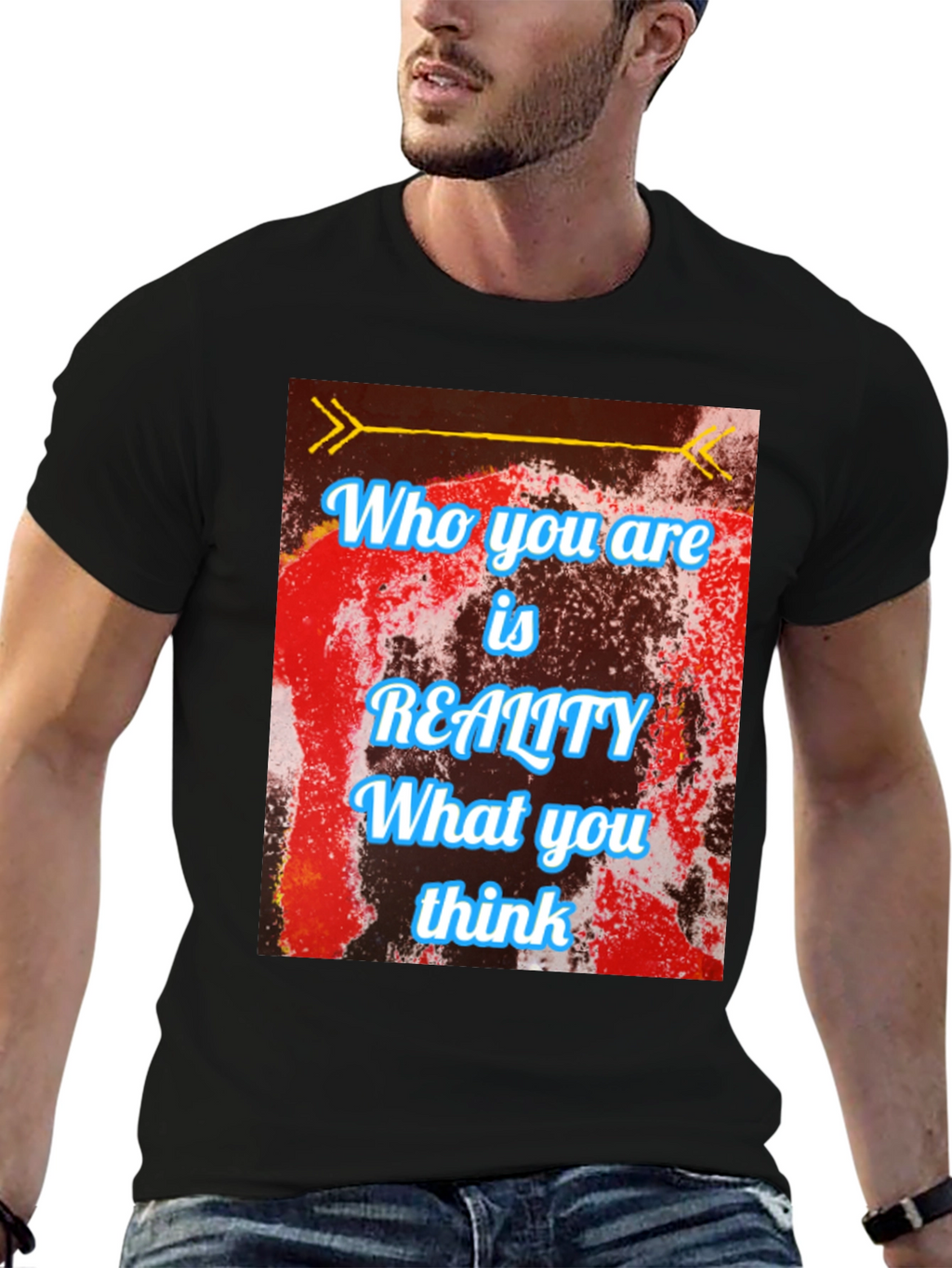 Reality Thought T-Shirt - Black Cotton Blend