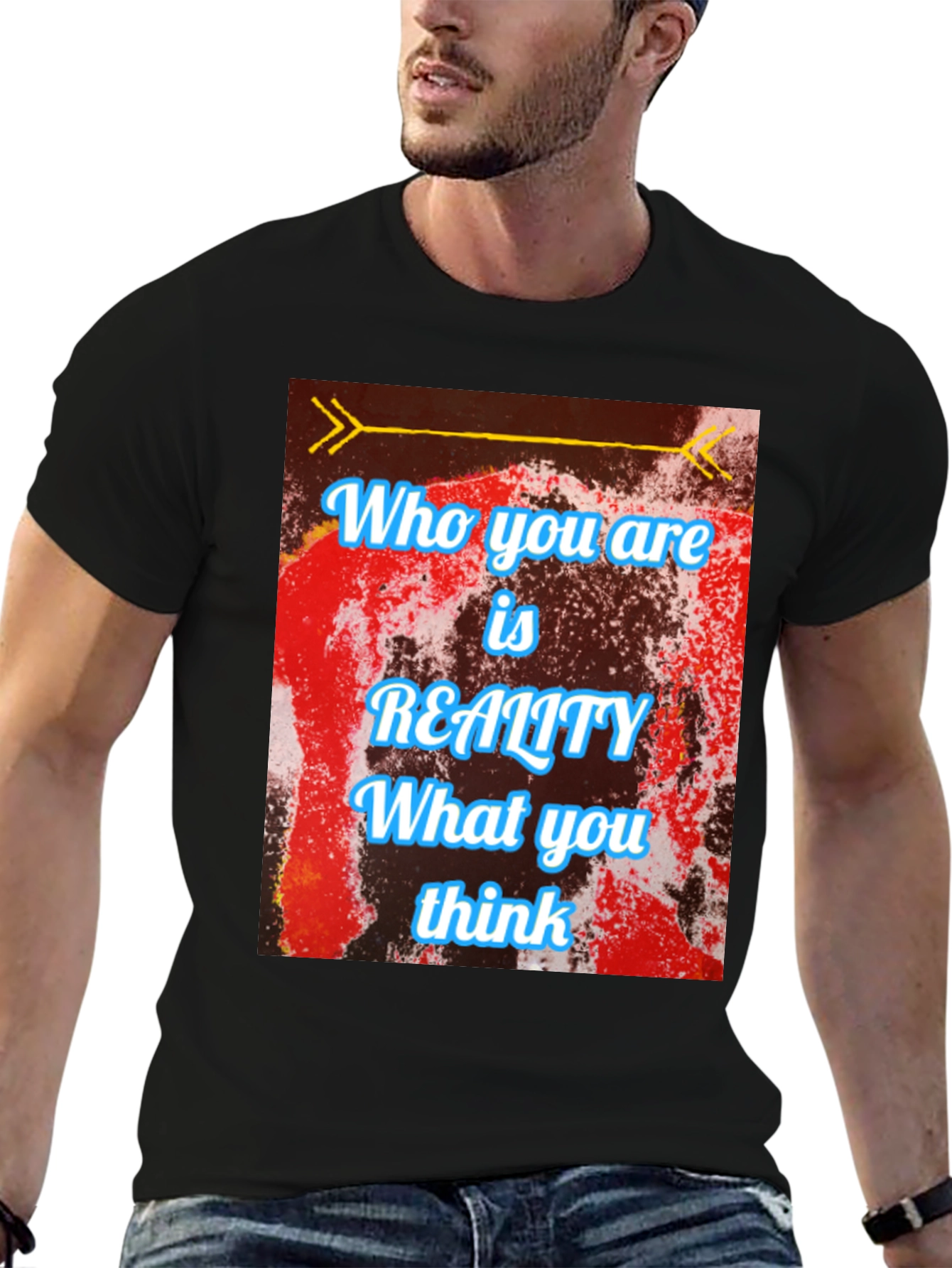 Reality Thought T-Shirt - Black Cotton Blend