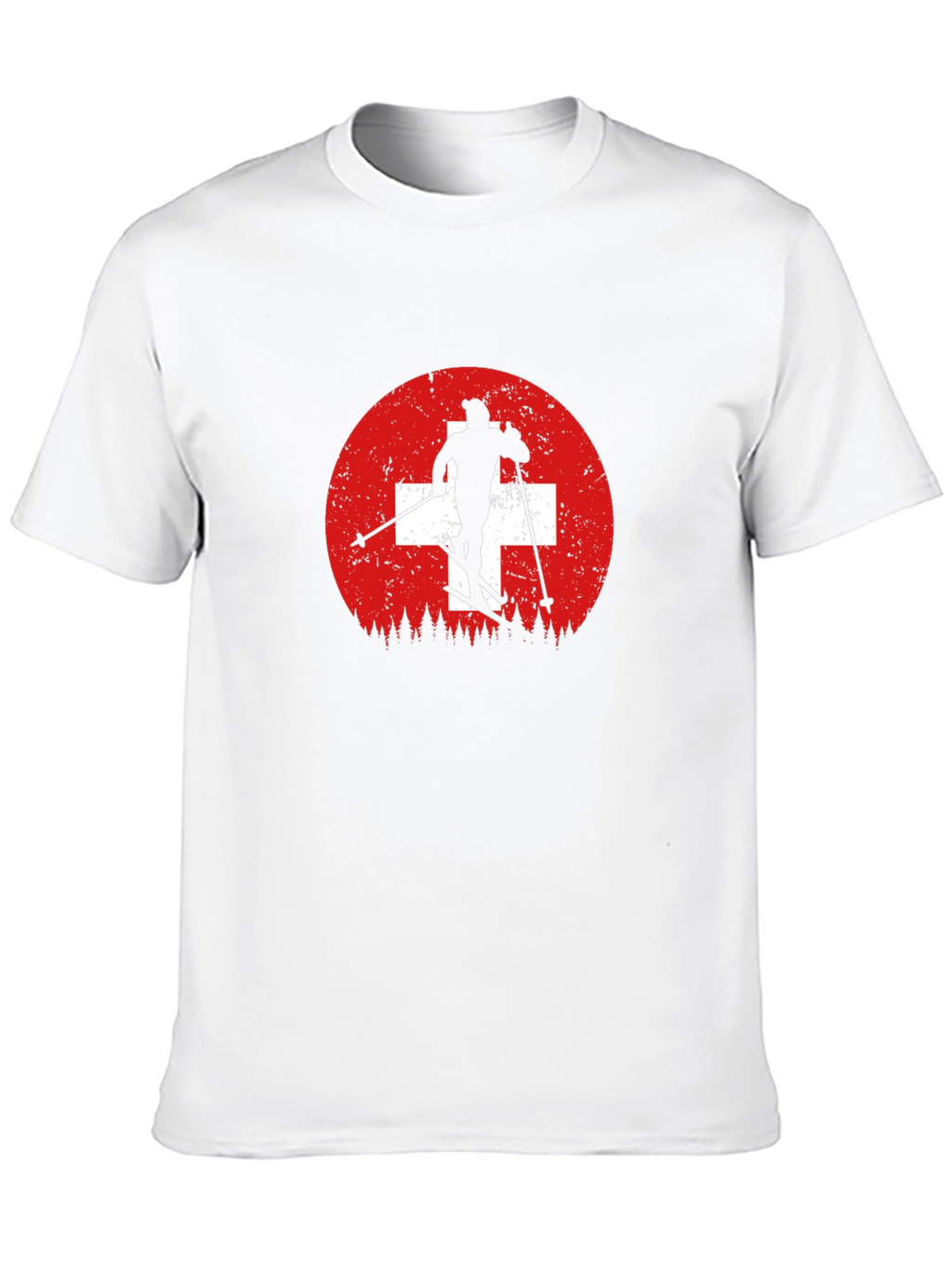 Swiss Skier T-Shirt - Mountain Adventure