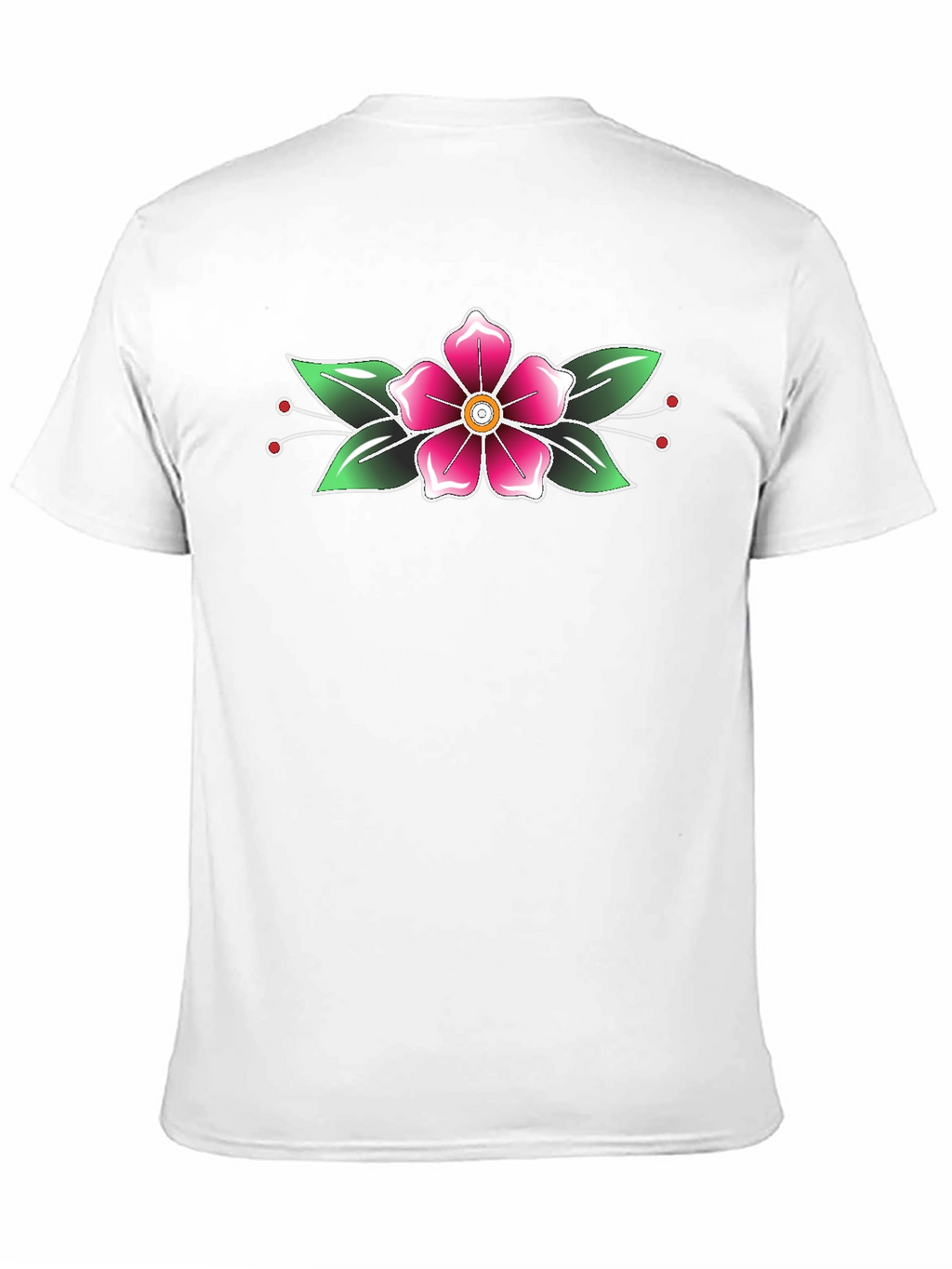 Floral Tattoo Print Black T-Shirt