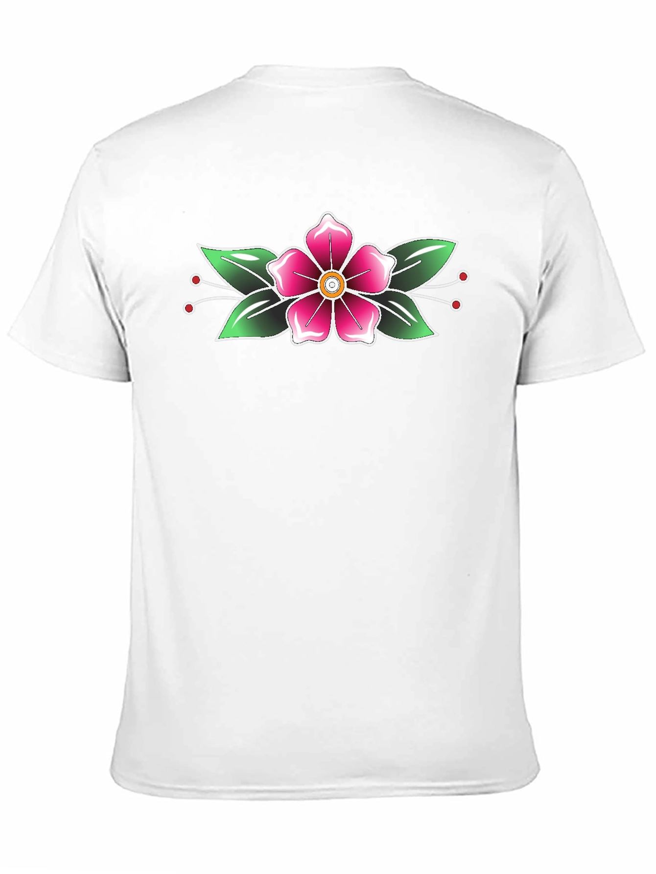 Floral Tattoo Print Black T-Shirt