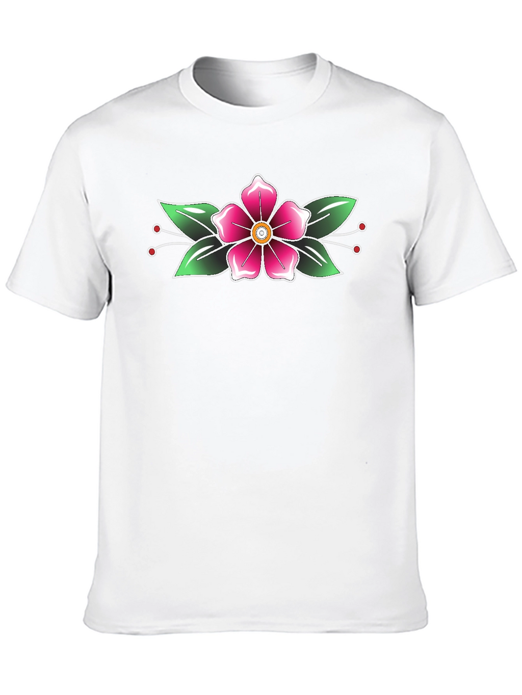 Floral Tattoo Print Black T-Shirt