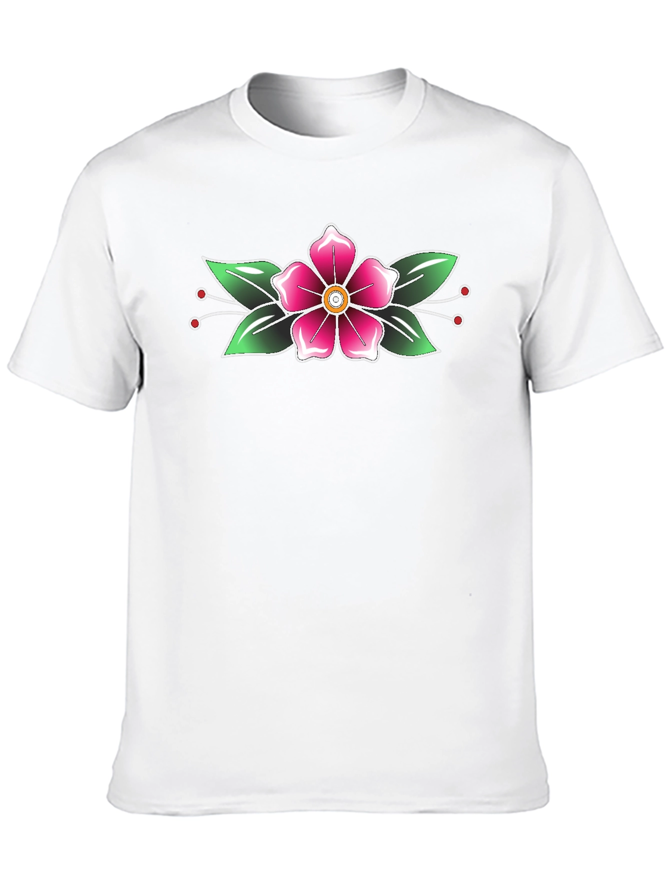 Floral Tattoo Print Black T-Shirt