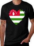 Abkhazia Flag Heart T-Shirt