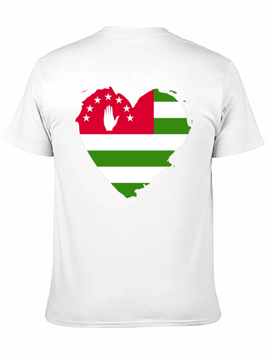 Abkhazia Flag Heart T-Shirt