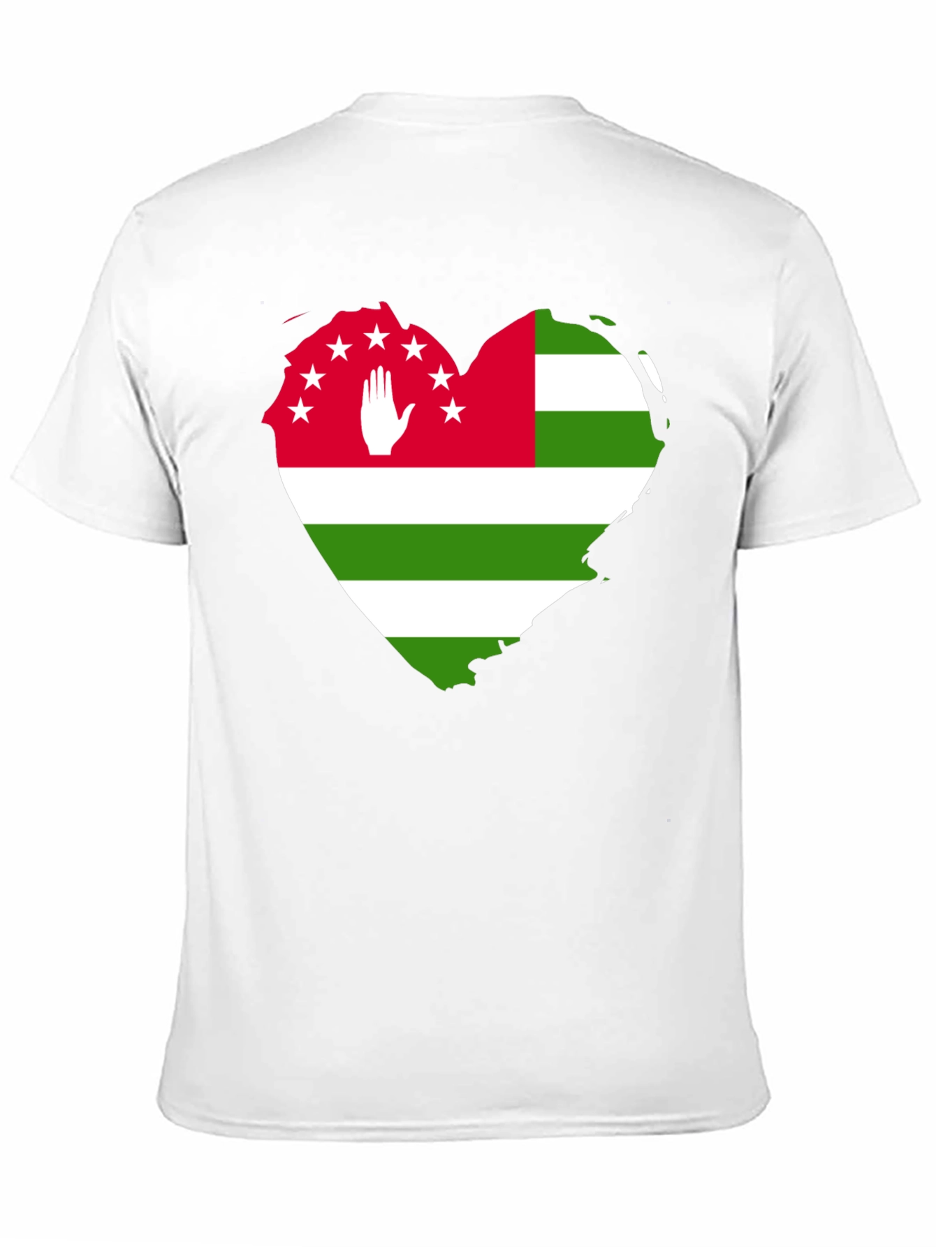 Abkhazia Flag Heart T-Shirt
