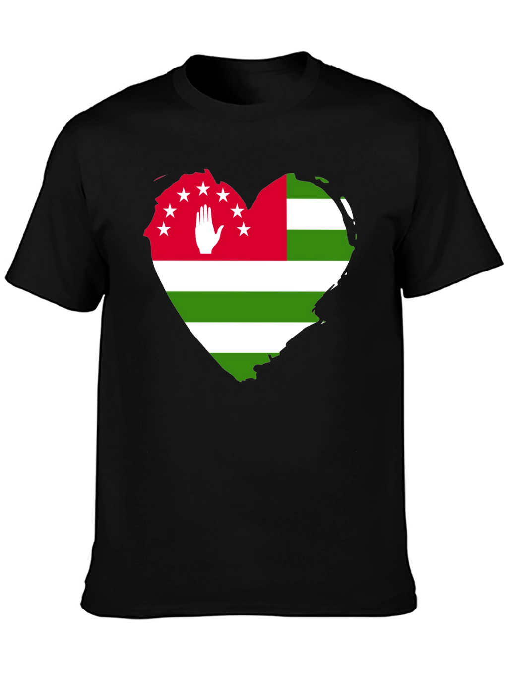 Abkhazia Flag Heart T-Shirt