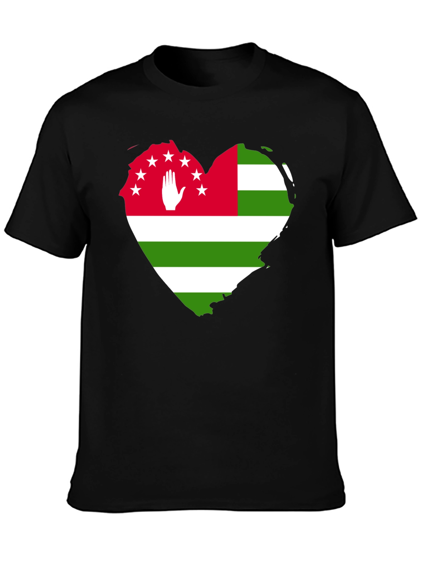 Abkhazia Flag Heart T-Shirt
