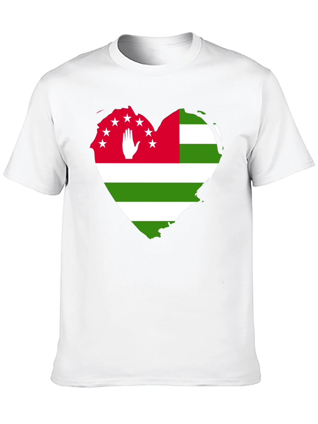 Abkhazia Flag Heart T-Shirt
