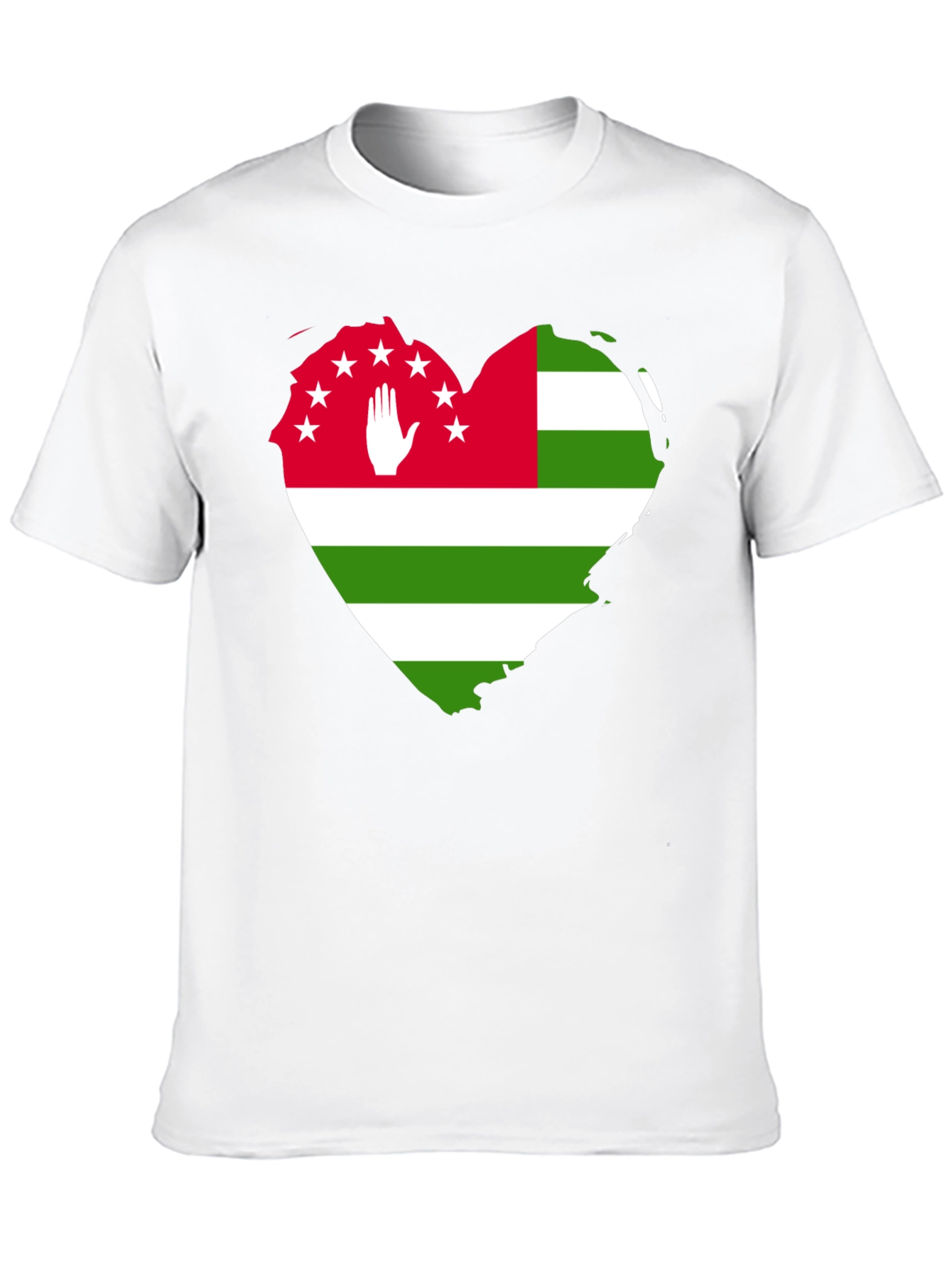 Abkhazia Flag Heart T-Shirt