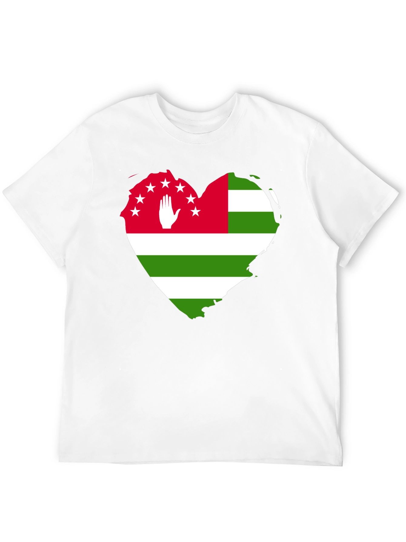 Abkhazia Flag Heart T-Shirt