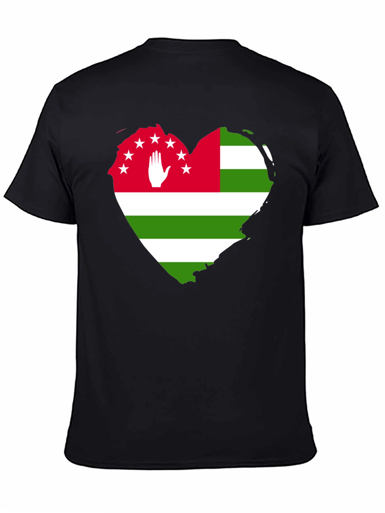 Abkhazia Flag Heart T-Shirt