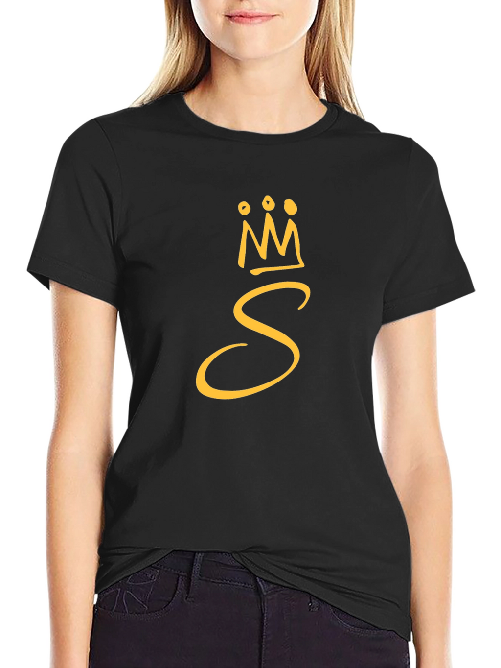 King S Graphic Tee - Black Cotton Blend