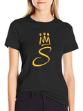 King S Graphic Tee - Black Cotton Blend