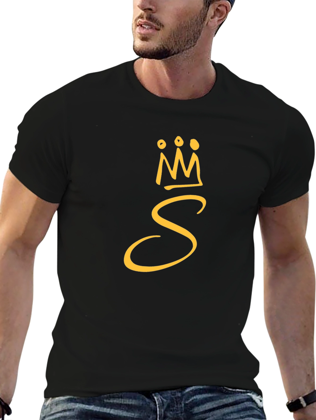 King S Graphic Tee - Black Cotton Blend