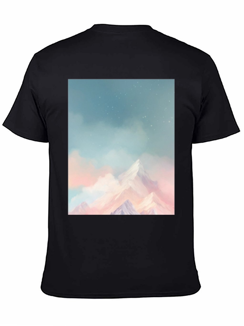 Mountain Dreamscape Graphic Tee - Black