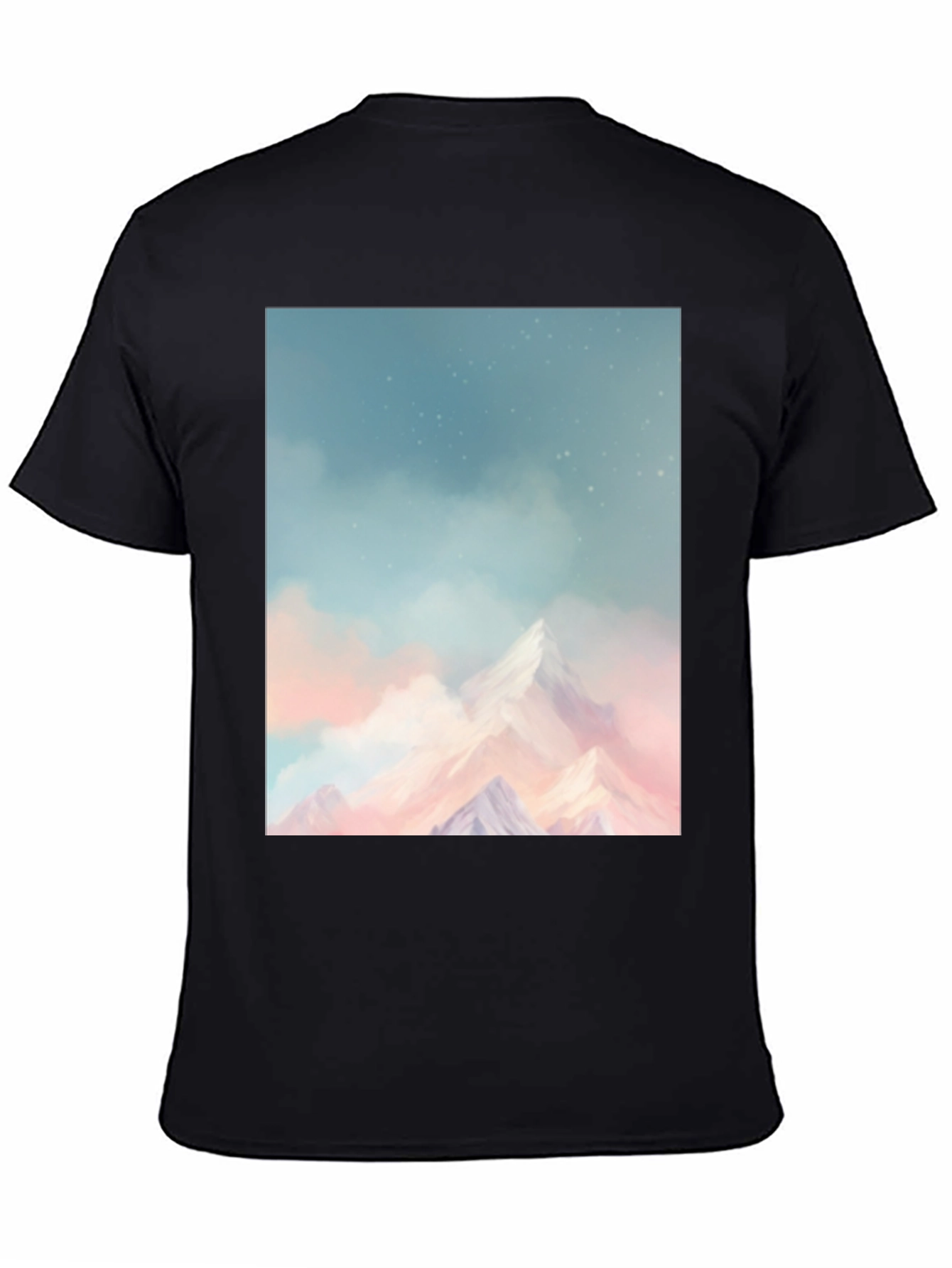 Mountain Dreamscape Graphic Tee - Black