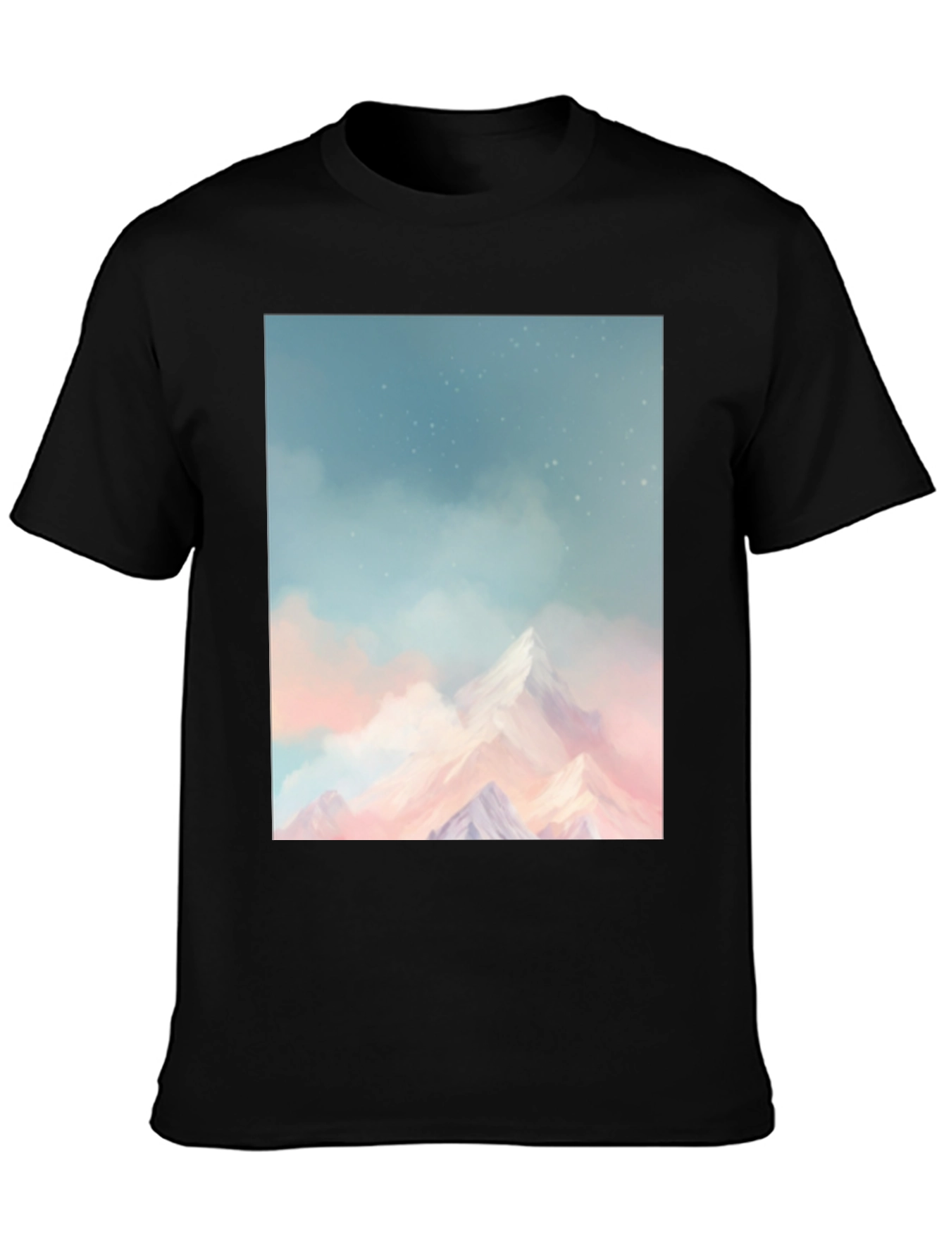 Mountain Dreamscape Graphic Tee - Black