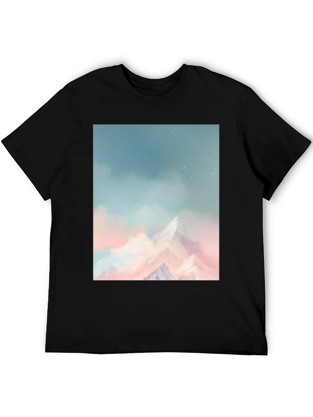 Mountain Dreamscape Graphic Tee - Black