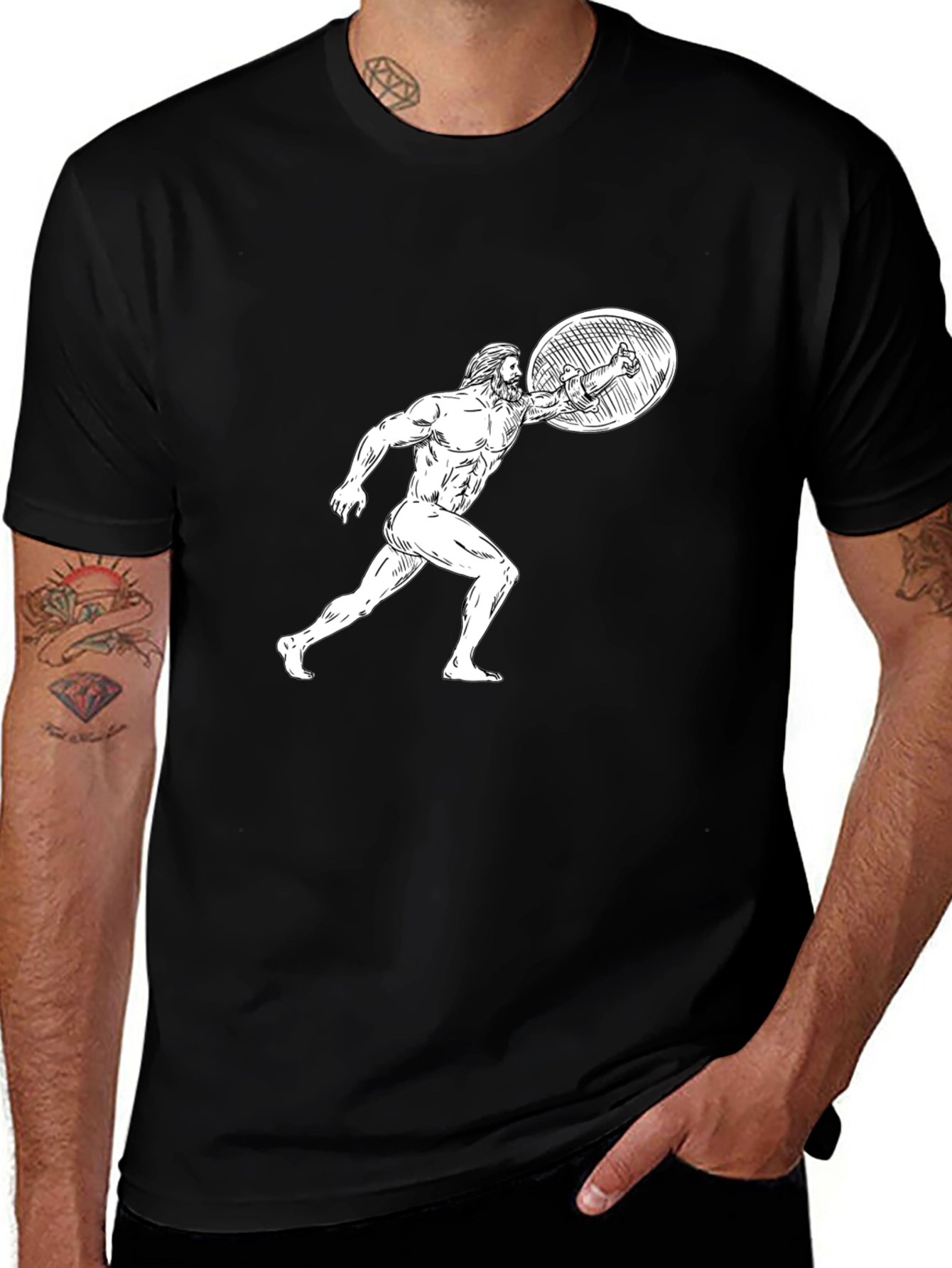 Warrior Sketch Graphic T-Shirt