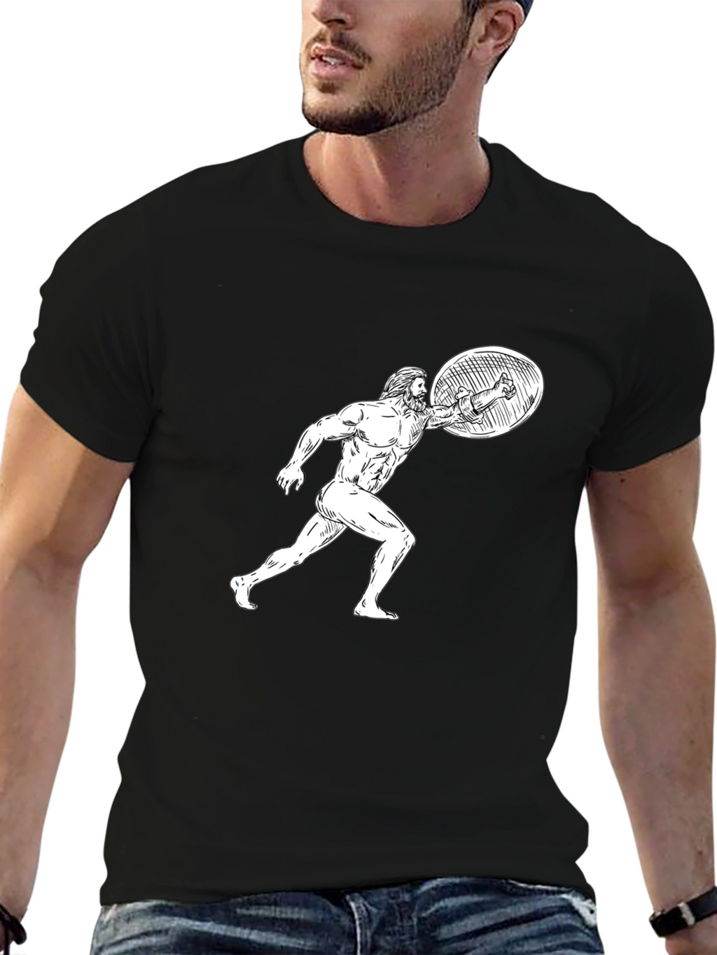 Warrior Sketch Graphic T-Shirt